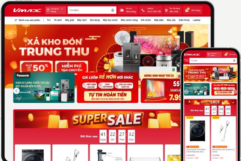 Giao diện website mẫu