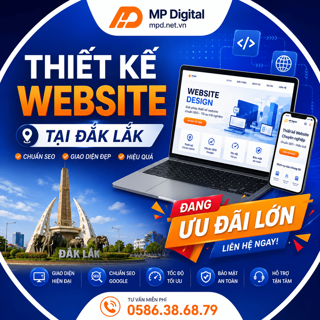 Thiết kế website tại Đăk Lăk của MPD