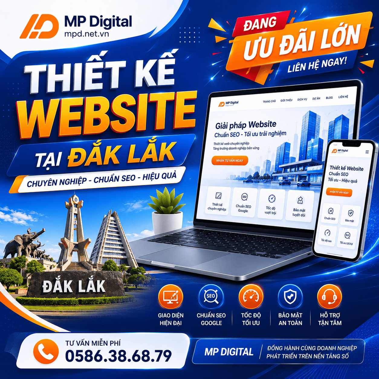 Thiết kế website tại Đăk Lăk của MPD
